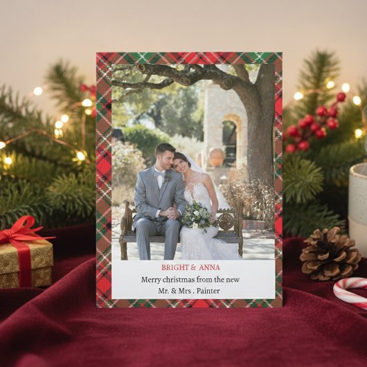 Personalisierte Frohe Weihnachtskarte – Bright & A Karte