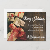 Personalisierte frohe Weihnachtskarten-Familienfre Postkarte (Vorne/Hinten)