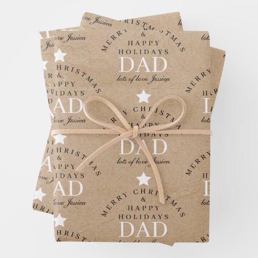 Personalisierte Frohe Weihnachtskraftmonogramm zum Geschenkpapier Set (Beispiel)