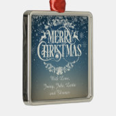 Personalisierte frohe Weihnachtsschneeflocken Ornament Aus Metall (Rechts)