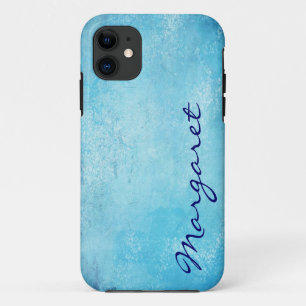 Personalisierte fröhliche Blue Watercolor Case-Mat Case-Mate iPhone Hülle