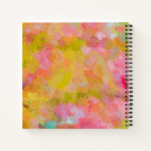 Personalisierte fröhliche Farben Abstraktes Kunstd Notizblock (Rückseite)