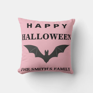Personalisierte Fröhliche Halloween-Fledermaus Kissen