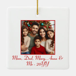 Personalisierte "fröhliche und helle" Weihnachten Keramikornament