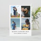 Personalisierte Fröhliche Vatertagskarte mit Foto Feiertagskarte (Stehend Vorderseite)