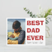 Personalisierte Fröhliche Vatertagskarte mit Foto Feiertagskarte (Stehend Vorderseite)