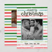 Personalisierte fröhliche Weihnachtskarte Feiertagskarte (Vorne/Hinten)