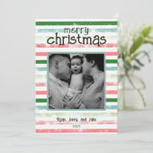 Personalisierte fröhliche Weihnachtskarte Feiertagskarte (Stehend Vorderseite)