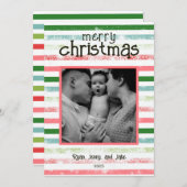 Personalisierte fröhliche Weihnachtskarte Feiertagskarte (Vorne/Hinten)