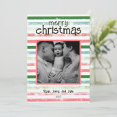 Personalisierte fröhliche Weihnachtskarte Feiertagskarte (Stehend Vorderseite)