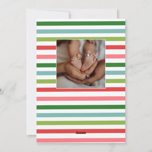 Personalisierte fröhliche Weihnachtskarte Feiertagskarte (Rückseite)