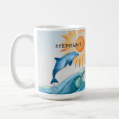 Personalisierte Frolicking-Delphin-Tasse Kaffeetasse (Links)