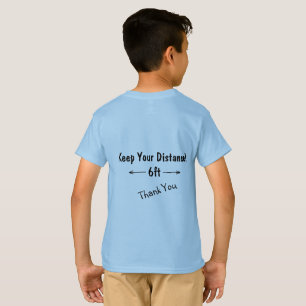 Personalisierte Front der sozialen Distanz Danke z T-Shirt