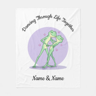 Personalisierte Frosch-Paar-Fleece-Decke Fleecedecke