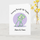 Personalisierte Frosch-Paar-Grußkarte Karte (Gelbe Blume)