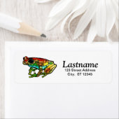 Personalisierte Frosch-Rücksendeadressen-Aufkleber (Insitu)