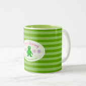 Personalisierte Frosch-Tasse Zweifarbige Tasse (VorderseiteRechts)