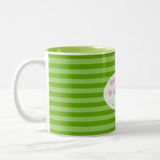 Personalisierte Frosch-Tasse Zweifarbige Tasse (Links)