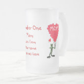 Personalisierte Froschmütter Mattglas Bierglas (VorderseiteRechts)