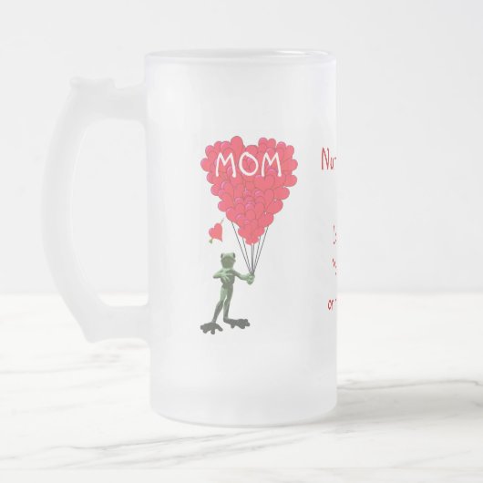 Personalisierte Froschmütter Mattglas Bierglas (Links)