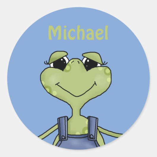 Personalisierte Froschsticker Runder Aufkleber (Vorderseite)