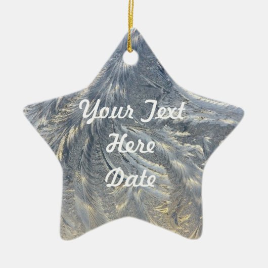 Personalisierte Frostschmuck Keramik Ornament (Vorne)