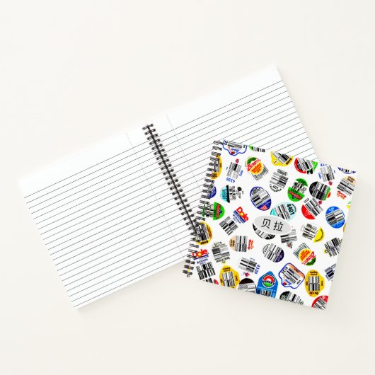Personalisierte Frucht Strichcode Sticker Muster Notizblock (Innenseite)