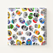 Personalisierte Frucht Strichcode Sticker Muster Notizblock (Rückseite)