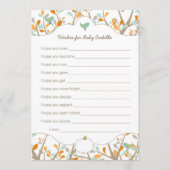 Personalisierte Fruchtduschwünsche Hinweiskarte (Vorderseite)