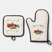 Personalisierte Fruchtsäfte Geschenkküche Handtuch Ofenhandschuh & Topflappen-Set (Vorderseite)