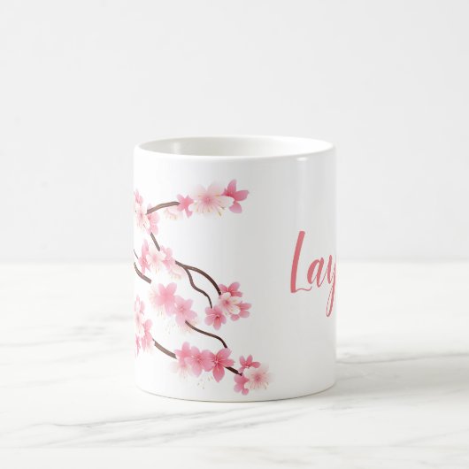 personalisierte Frühlings-Blumen-Tasse Kaffeetasse (Mittel)