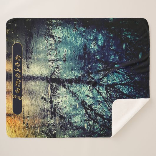 Personalisierte Frühlingsreflexe Sherpadecke (Vorderseite (Horizontal))