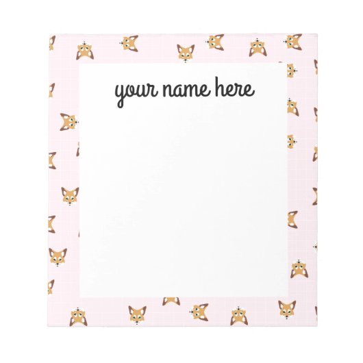 Personalisierte Füchse Editor Notizblock (Vorderseite)