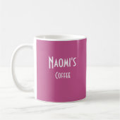 Personalisierte Fuchsia-Kaffee-Tasse Kaffeetasse (Links)