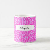 Personalisierte Fuchsien-Blumen Kaffeetasse (Mittel)