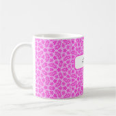Personalisierte Fuchsien-Blumen Kaffeetasse (Links)