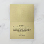 Personalisierte Führungskraft Brown/Gold danken Dankeskarte (Innenseite)