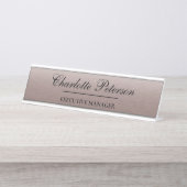 Personalisierte Führungskraft Schreibtischnamensplakette (Vorderseite )