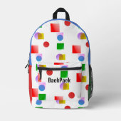 Personalisierte Fun Colors Inspiration Kids School Bedruckter Rucksack (Vorderseite)