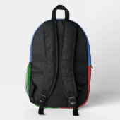 Personalisierte Fun Colors Inspiration Kids School Bedruckter Rucksack (Rückseite)