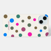 Personalisierte Fun-farbige Kreise, Himbeere-Rose Case-Mate iPhone Hülle (Rückseite (Horizontal))