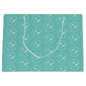 Personalisierte Fun-Flugzeuge auf Aquamarinem Kind Große Geschenktüte (Vorderseite)