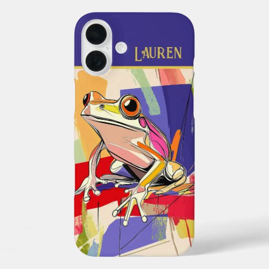 Personalisierte Fun Frog Art Case-Mate iPhone Hülle (Rückseite)