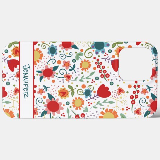Personalisierte Fun Inspirivity Floral Pattern Case-Mate iPhone Hülle (Rückseite (Horizontal))