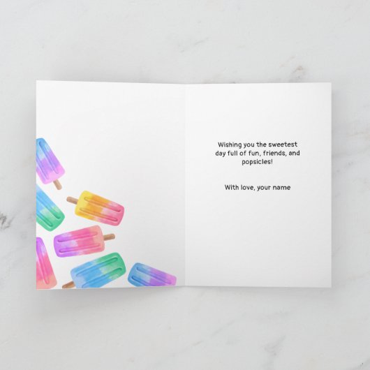 Personalisierte Fun Popsiv Kindergeburtstag Card Dankeskarte (Innenseite)