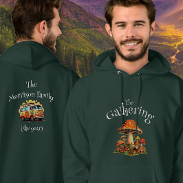 Personalisierte Fun Retro Mushrooms Family Wieders Hoodie