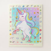Personalisierte Fun Unicorn Detection Puzzle (Vertikal)