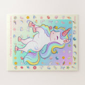 Personalisierte Fun Unicorn Detection Puzzle (Horizontal)