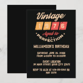 Personalisierte fünfzig Vintage 50. Geburtstagsfei Einladung (Vorne/Hinten)
