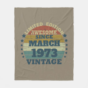 Personalisierte fünfzig Vintage 50. Geburtstagsfei Fleecedecke